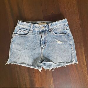 PacSun Blue Jean Shorts Distressed Cut-Off Hem